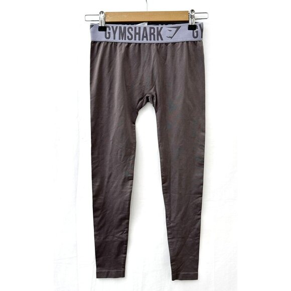Gymshark High-Waisted Seamless Pull-On Stretch Skinny Leggings Gray Womens XS - Picture 1 of 11
